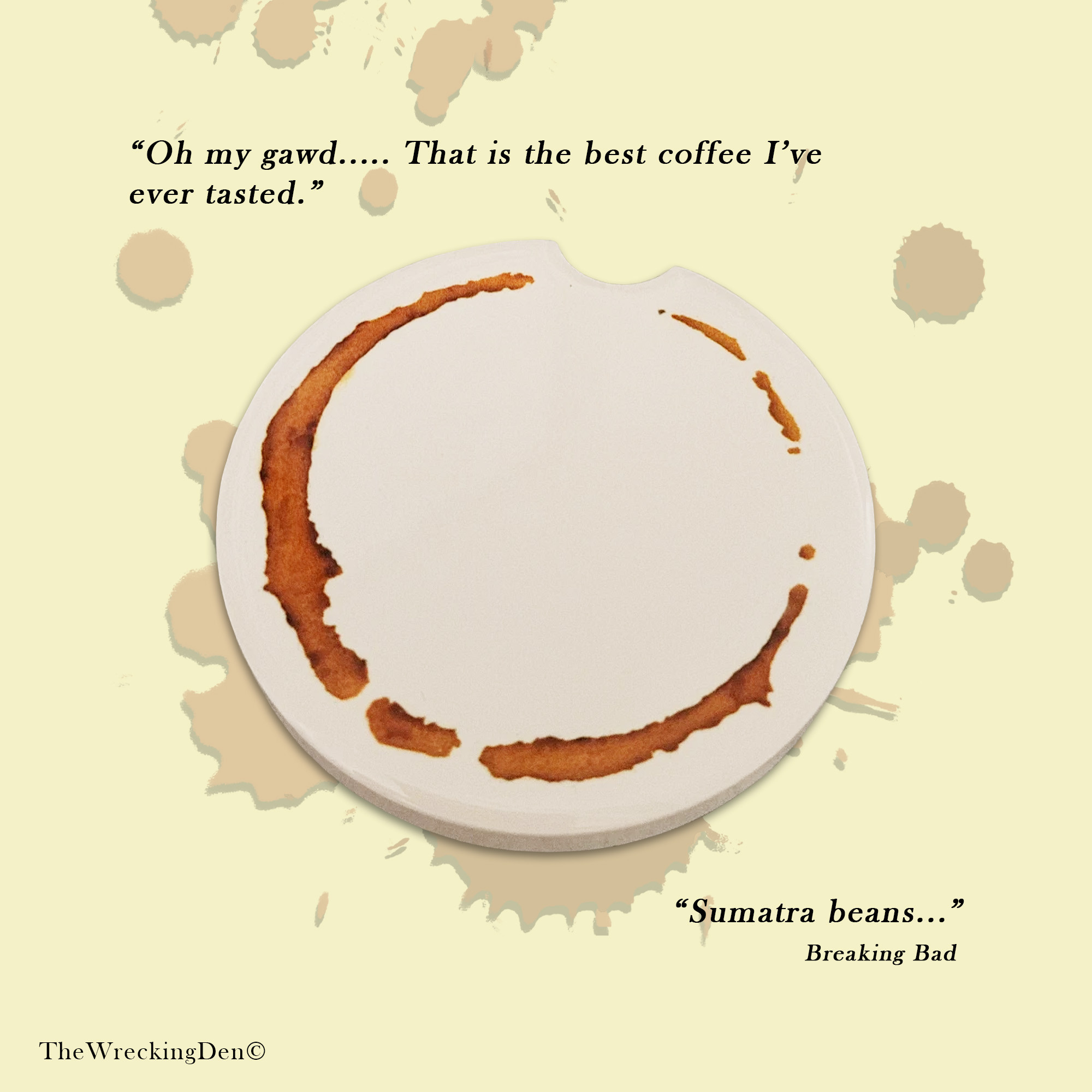 Coffee Stains-Ceramic Travel Coaster (Set of 2)