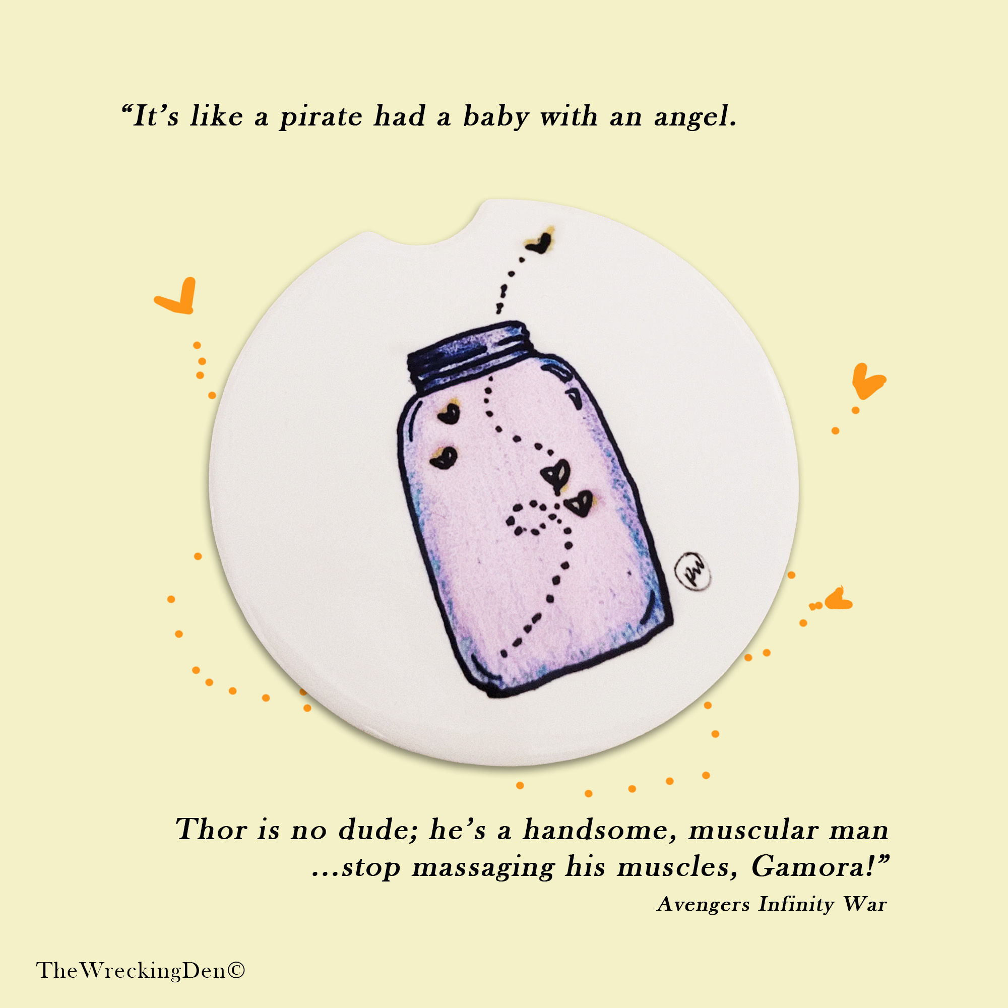 Fireflies-Ceramic Travel Coaster (Set of 2)