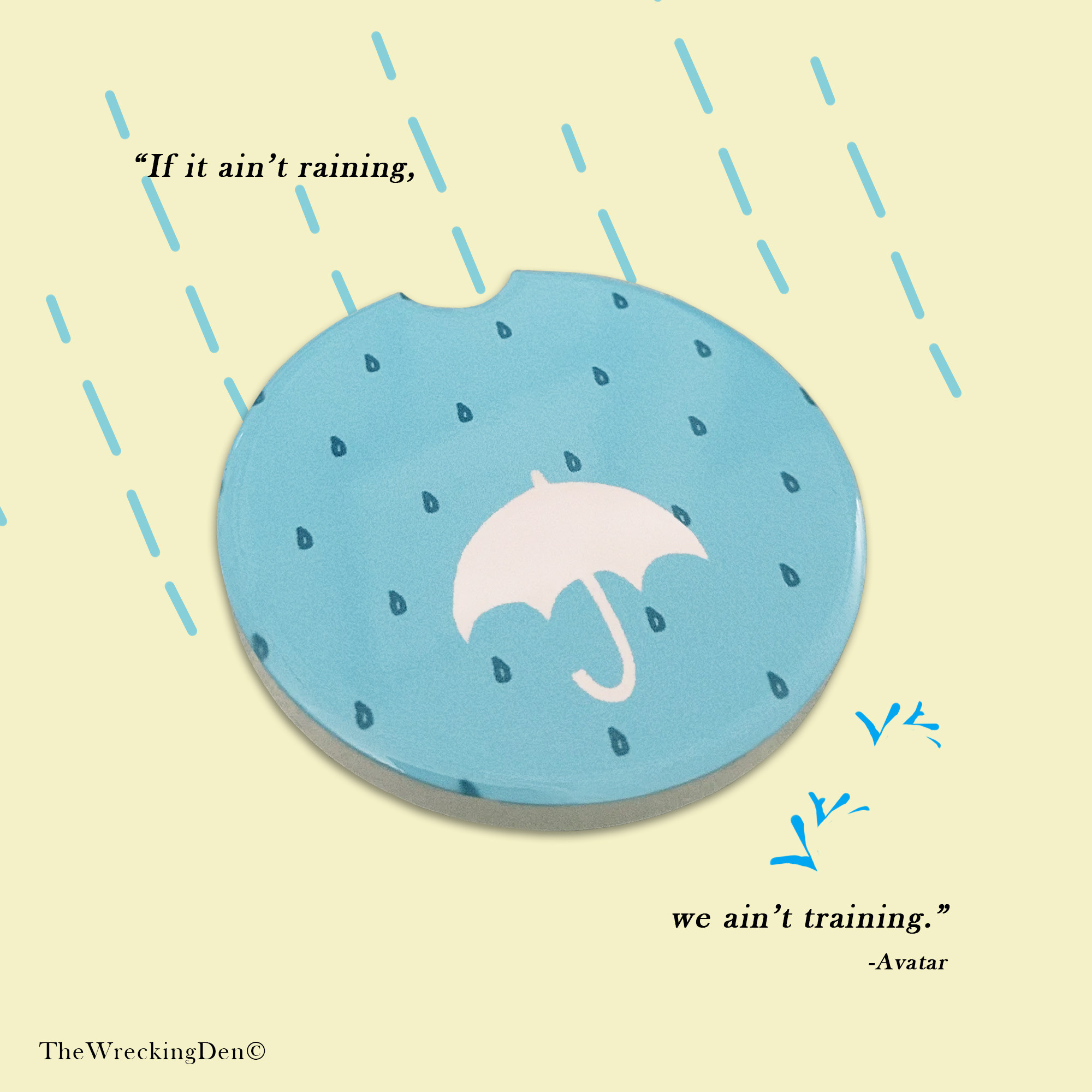 Rainy Days-Ceramic Travel Coaster (Set of 2)