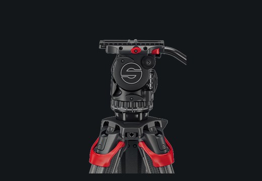 Sachtler professional fluid head and tripod support