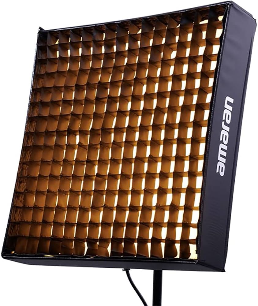 Amaran softbox with lighting control grid