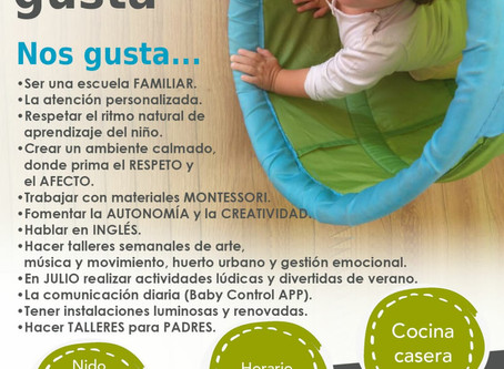 Venid a conocer la Escuela Infantil Montessori.