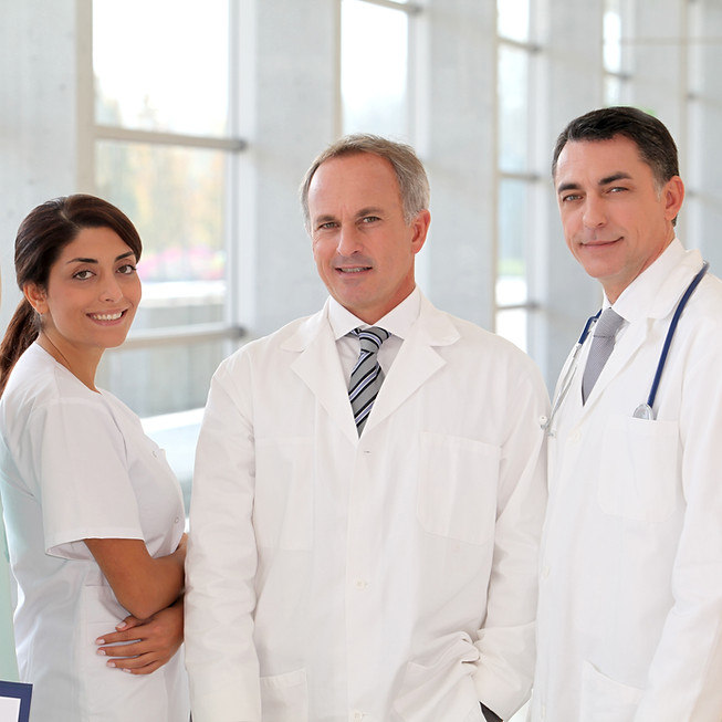 Smiling medical team