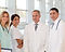 Sonriendo equipo médico