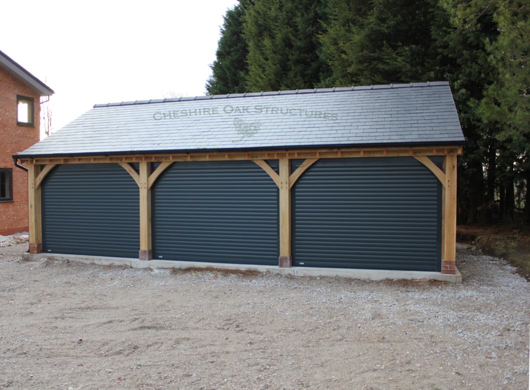 Three Bay Oak Garages cheshire