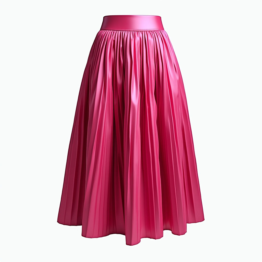 Satin Accordion Skirt