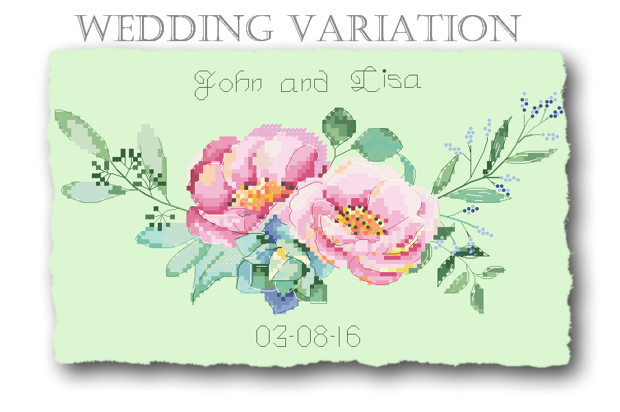 Thumbnail: Watercolor Flower Bouquet II PDF cross stitch pattern