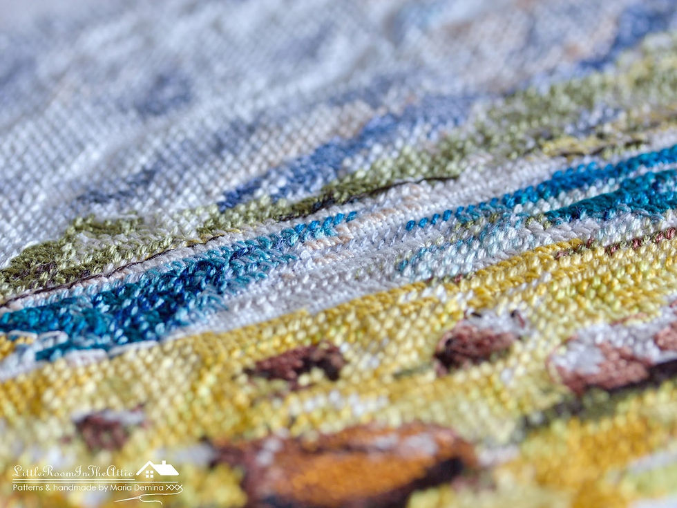 Thumbnail: Watercolor Landscape PDF cross stitch pattern