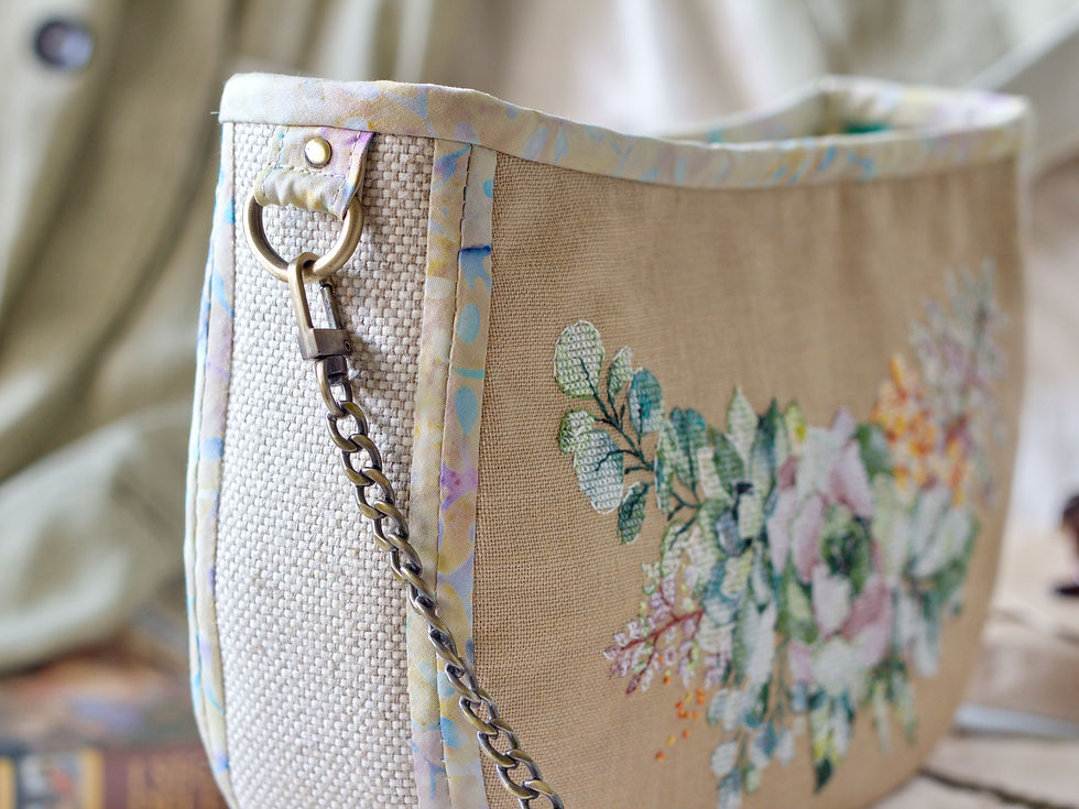 Thumbnail: Watercolor Green Bouquet II - PDF cross stitch pattern