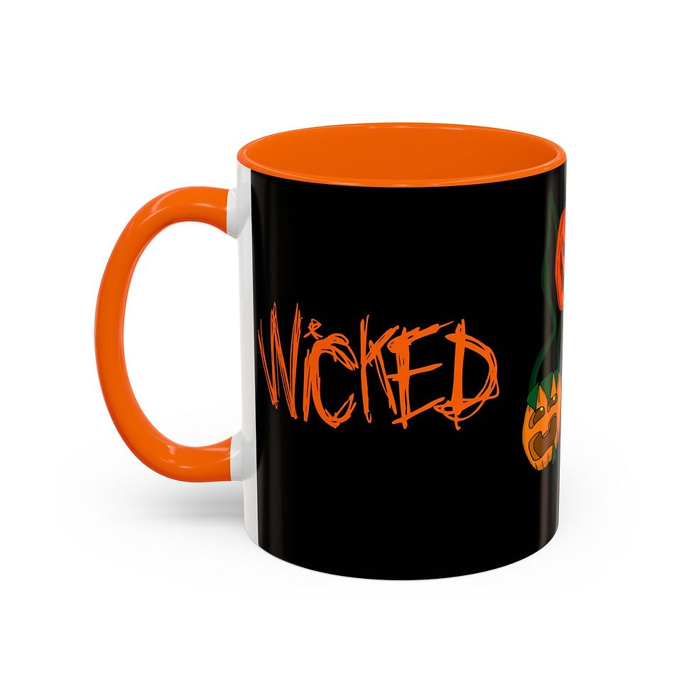 Thumbnail: Halloween Pumpkin Mug — 'Pumpkins' Orange Accent Coffee Cup