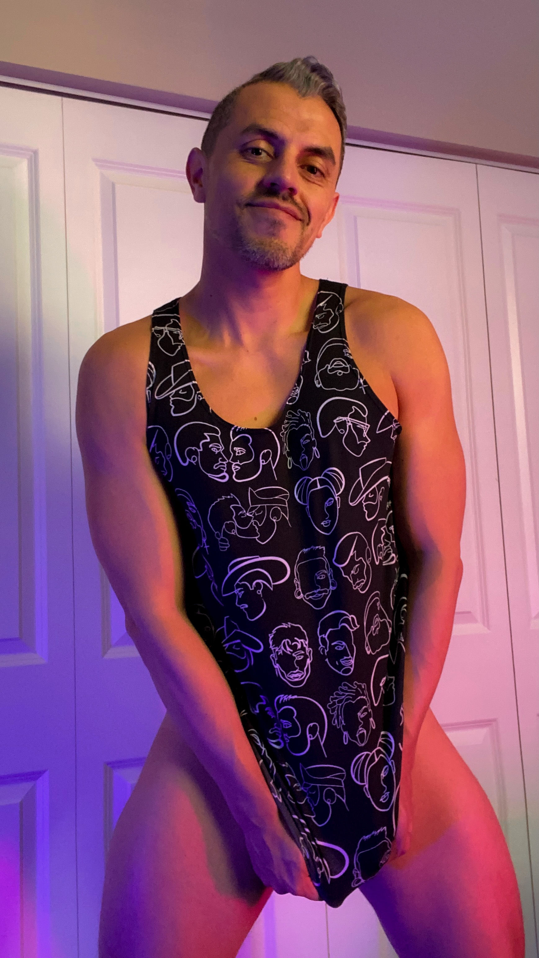 lonniedraws faces pattern tanktop