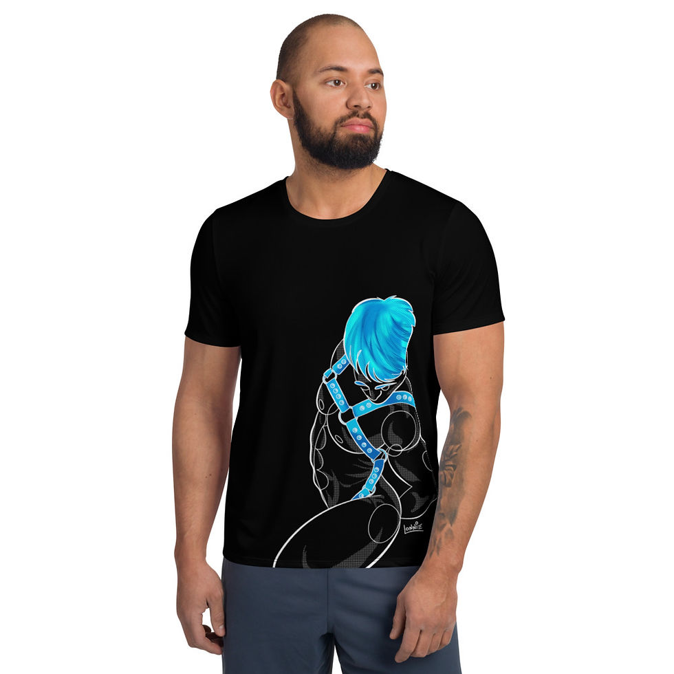 harness and socks athletic t-shirt