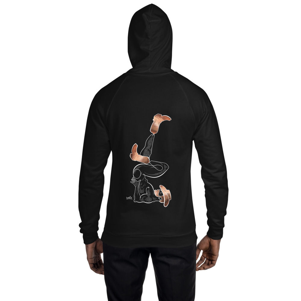 lonniedraws x cowboy fleece hoodie sweater