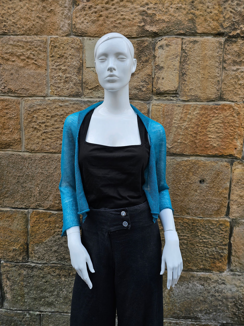 Thumbnail: Fine knit simple cardi-shrug