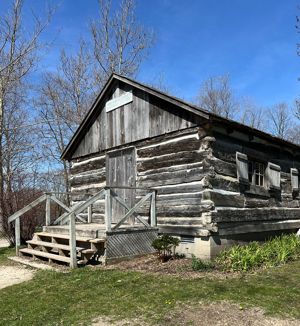 photo of first school house in Waterloo built 1820