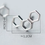 Thumbnail: sterling silver honeycomb earrings size