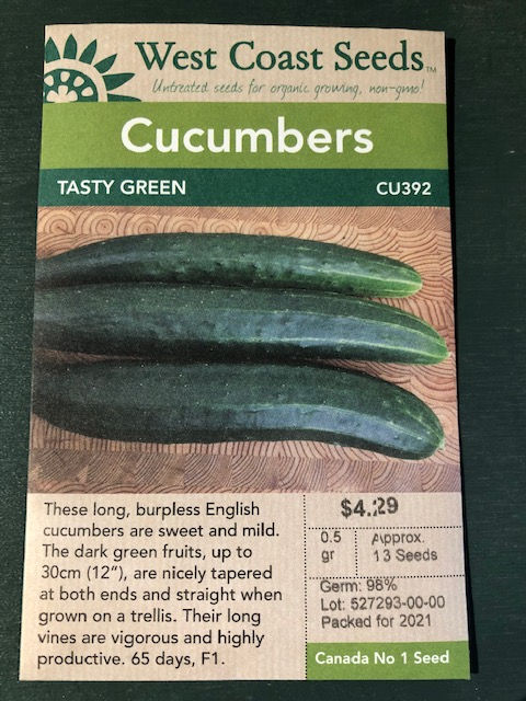 Cucumber Tasty Green - West Coast Seed