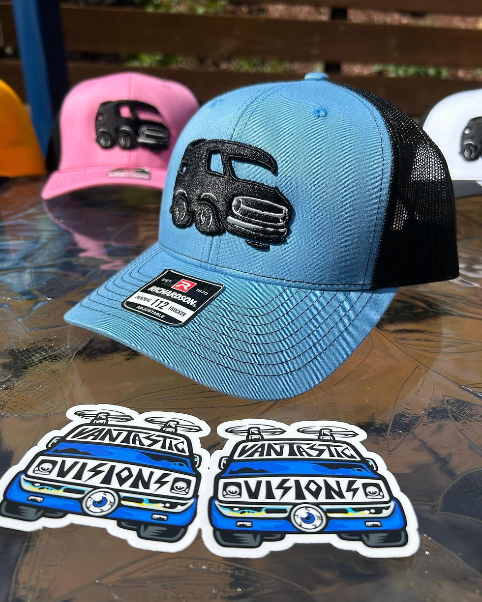 Thumbnail: Vantastic 3D Van Embroidered Adjustable Richardson Baseball Hats