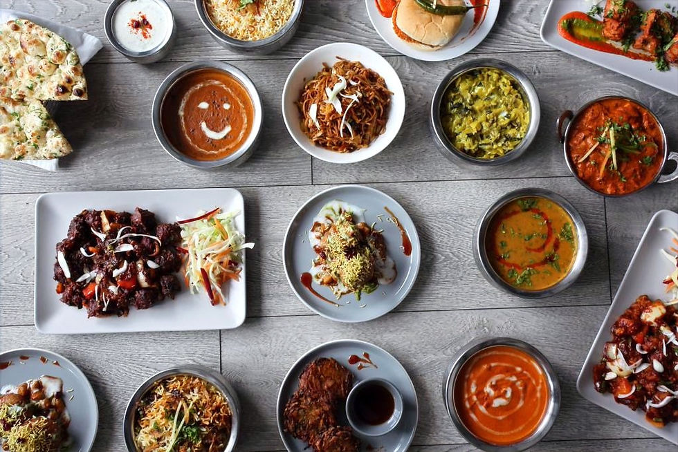 Arranged Food and Objects