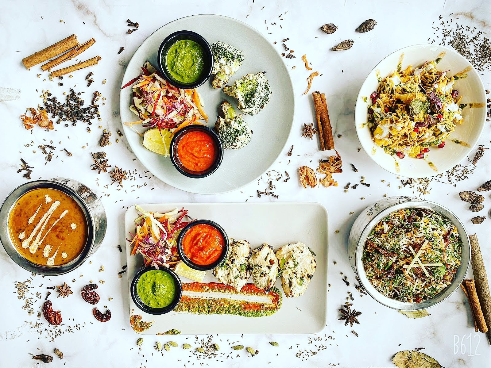 Arranged Food and Objects