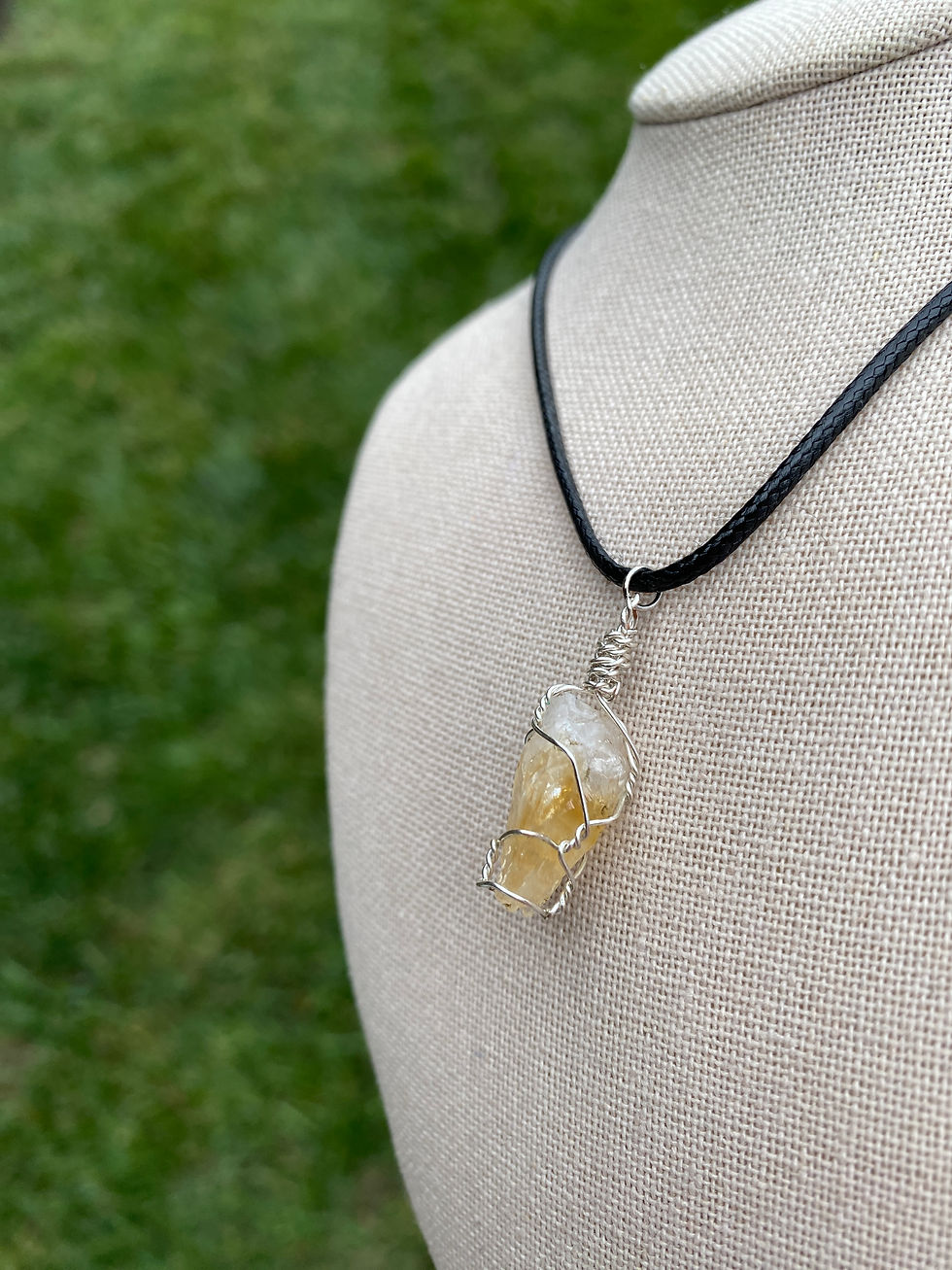 Citrine Cord Necklace