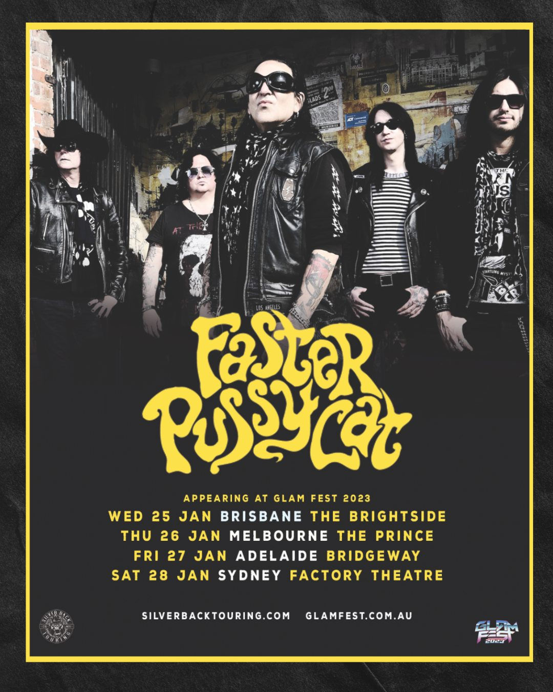 Faster Pussycat - 2023 - Australian Tour Poster