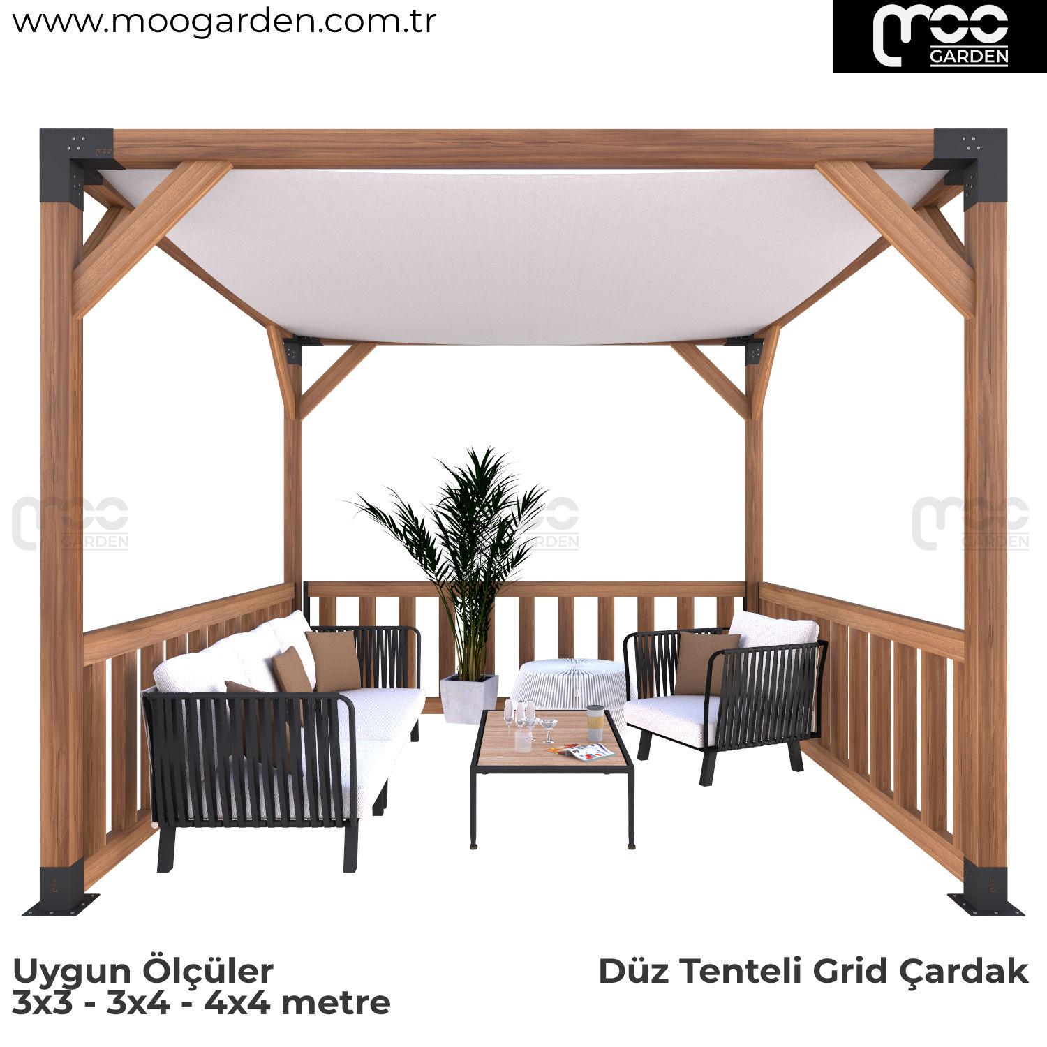 DÜZ TENTE TEK BLOK GRID ÇARDAK 3 CEPHE ÇİTLİ