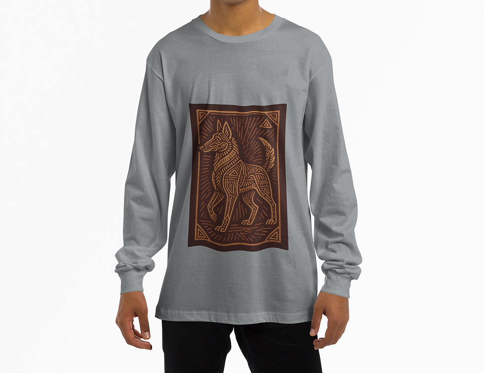 Thumbnail: The Guardian Spirit Tribal German Shepherd Totem Celtic Fox Crewneck Sweatshirt 