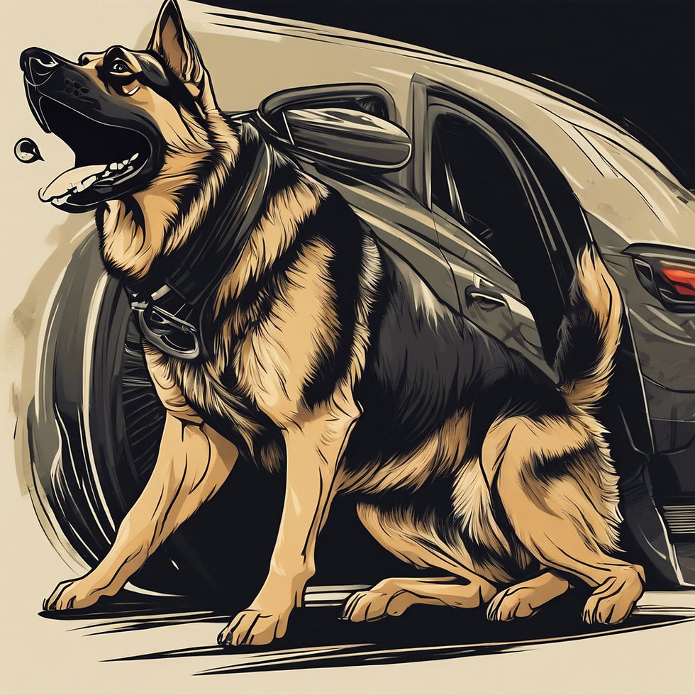 German Shepherd in a Predatory Drive
