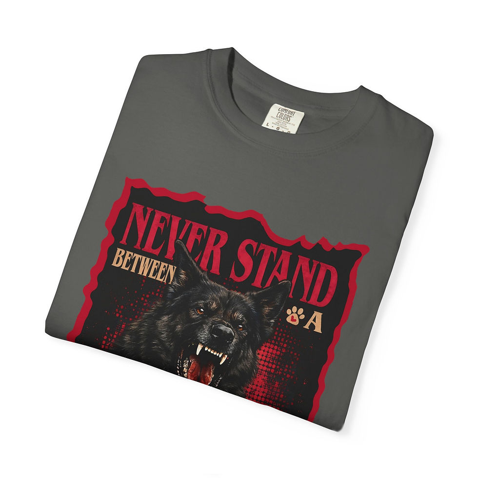 Thumbnail: Never Stand Between a Girl and Her German Shepherd Shirt | Dog Mom Tee