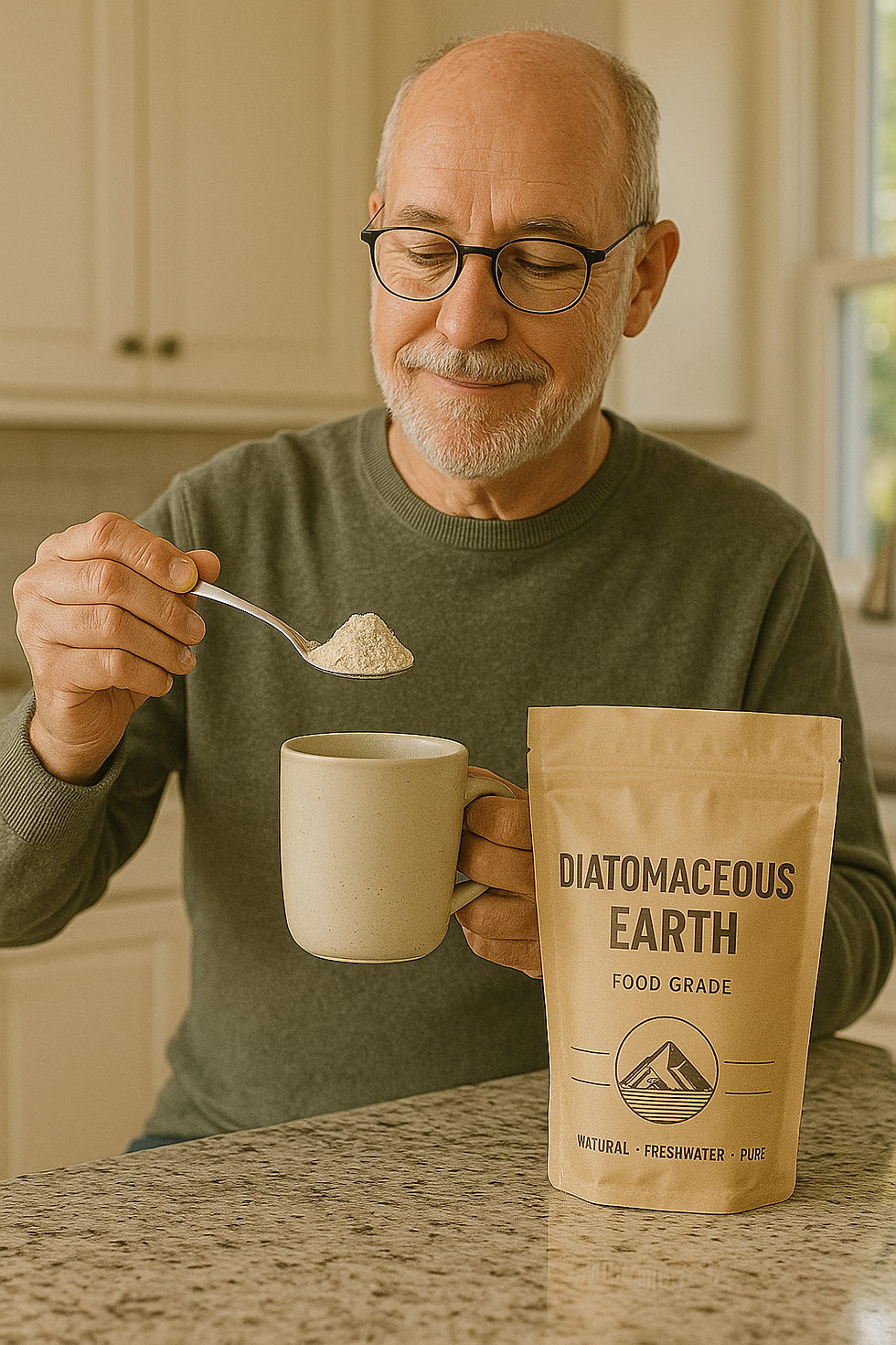 Diatomaceous Earth taken by a gentleman