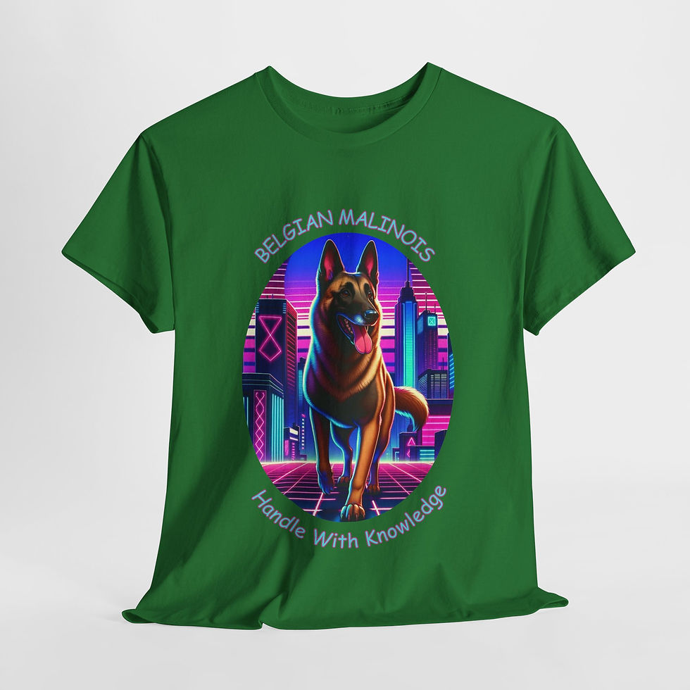 Thumbnail: Handle with Knowledge Malinois Unisex Heavy Cotton Tee