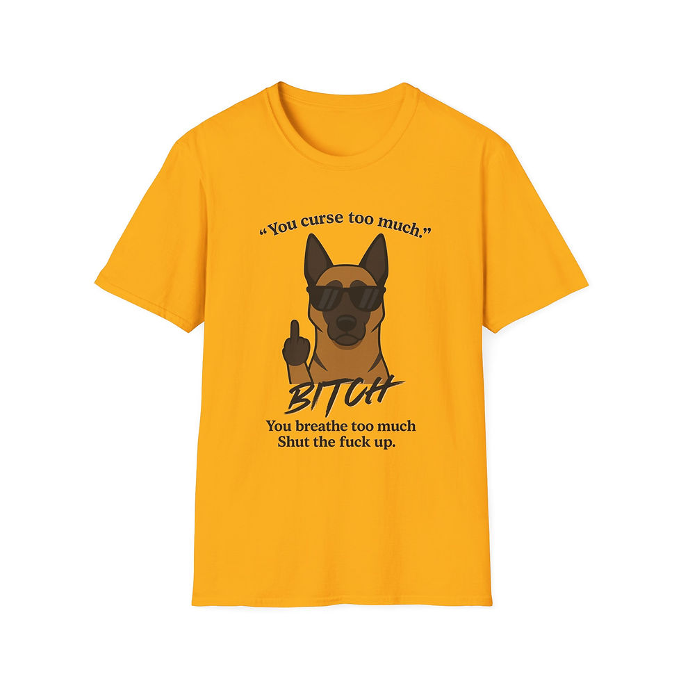 Thumbnail:  Funny Belgian Malinois T-Shirt  Sarcastic Dog Middle Finger Graphic
