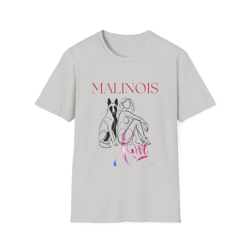 Thumbnail: Malinois Love Unisex T-Shirt for Spiritual Dog Lovers