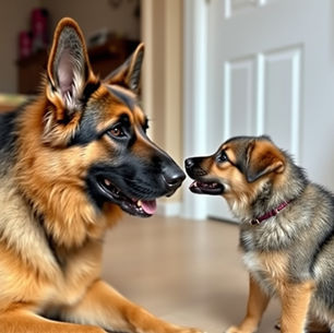 Introduction of a new puppy in a home
