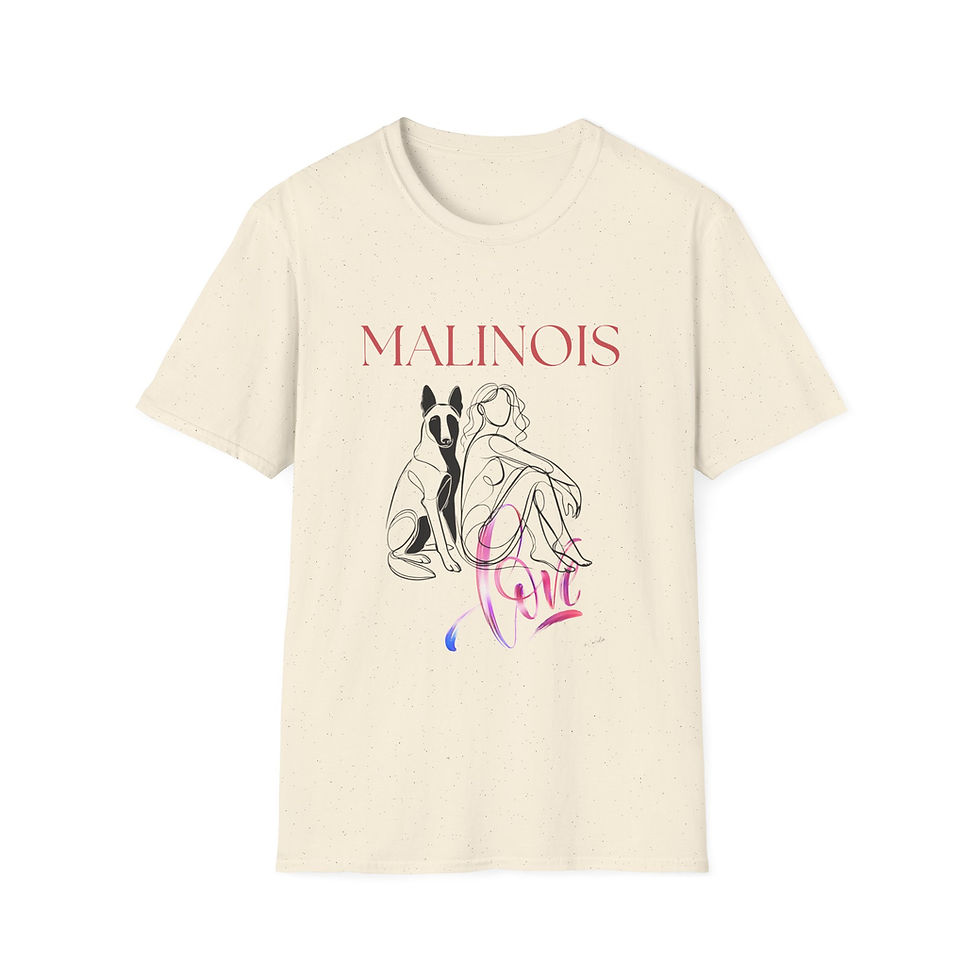 Thumbnail: Malinois Love Unisex T-Shirt for Spiritual Dog Lovers