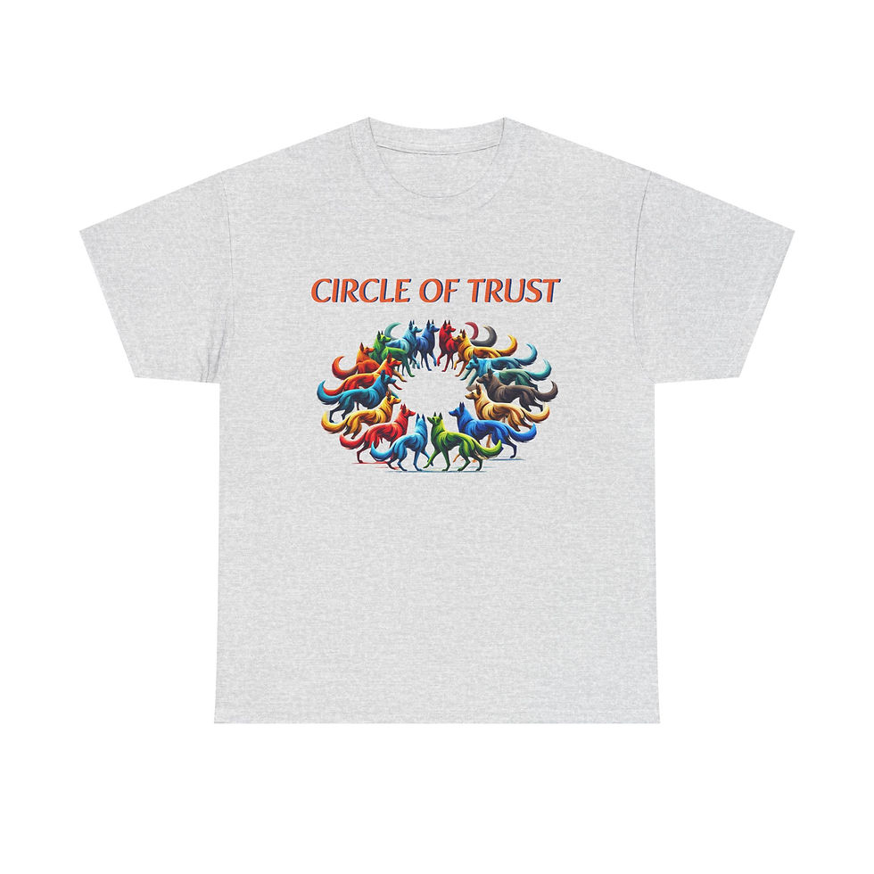 Thumbnail: The German Shepherd Circle of Trust, Unisex Heavy Cotton Tee