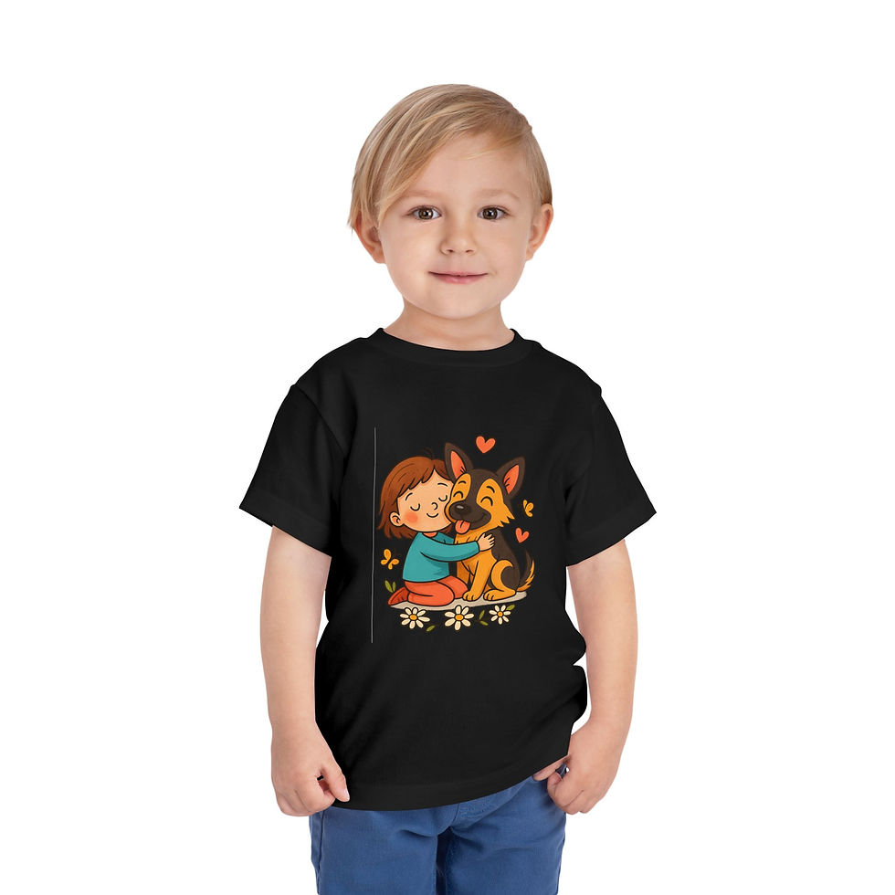 Thumbnail: Whimsical Toddler Dog Love Tee | Cute Animal Shirt,