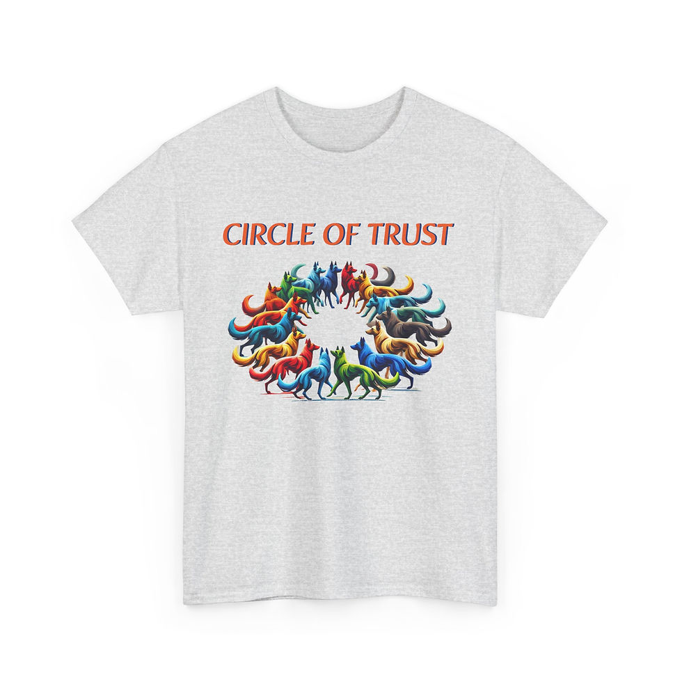 Thumbnail: The German Shepherd Circle of Trust, Unisex Heavy Cotton Tee