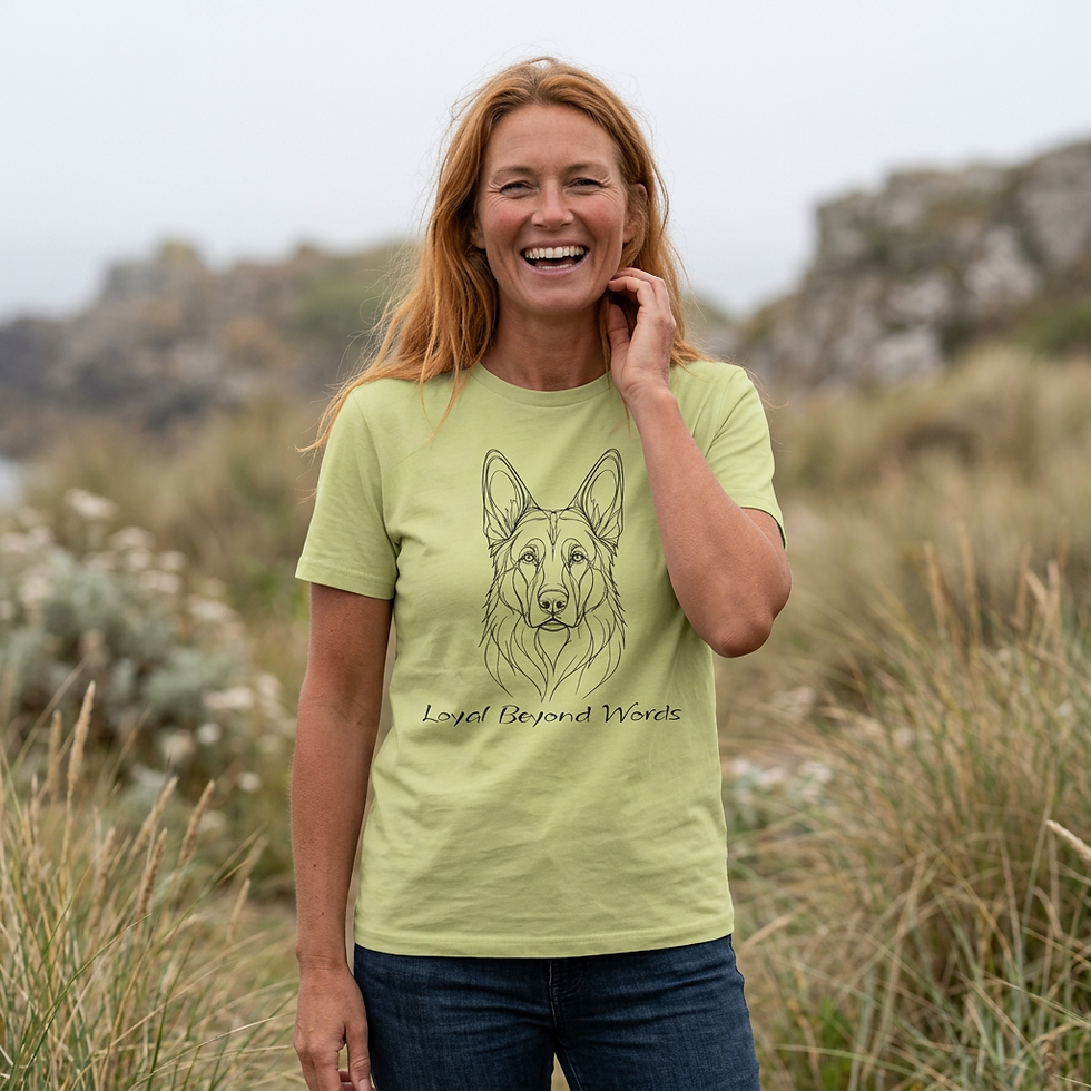 Thumbnail: Loyal Beyond Words – German Shepherd Minimalist Line Art Dog Lover T-Shirt