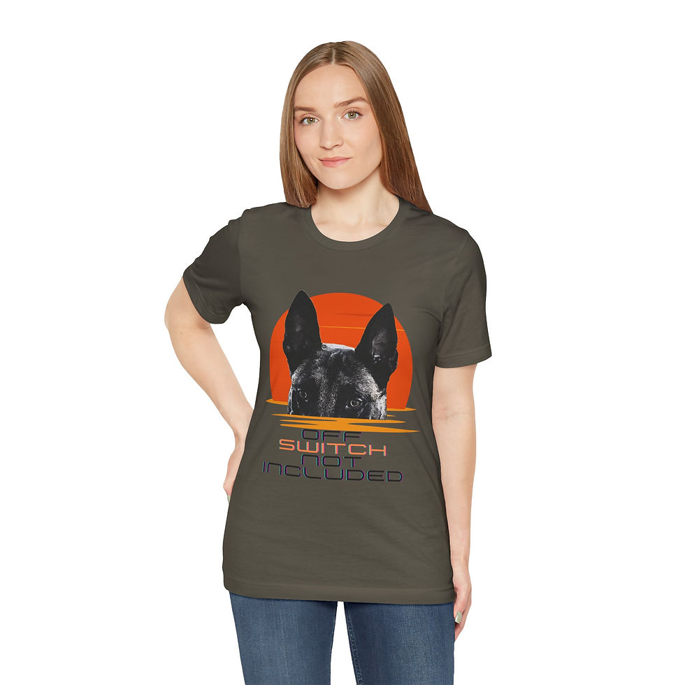 Thumbnail: Malinois Off Switch Not Included Unisex Jersey Short Sleeve Tee