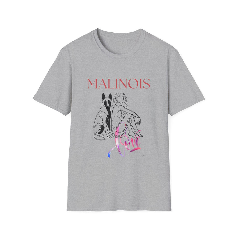 Thumbnail: Malinois Love Unisex T-Shirt for Spiritual Dog Lovers