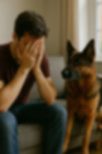 A pet owner feel guilty for leaving his pet at home alone