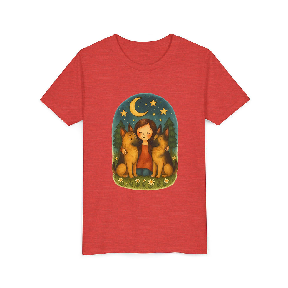Thumbnail: Whimsical Kids' Animal Friends Tee, Youth T-Shirt, 