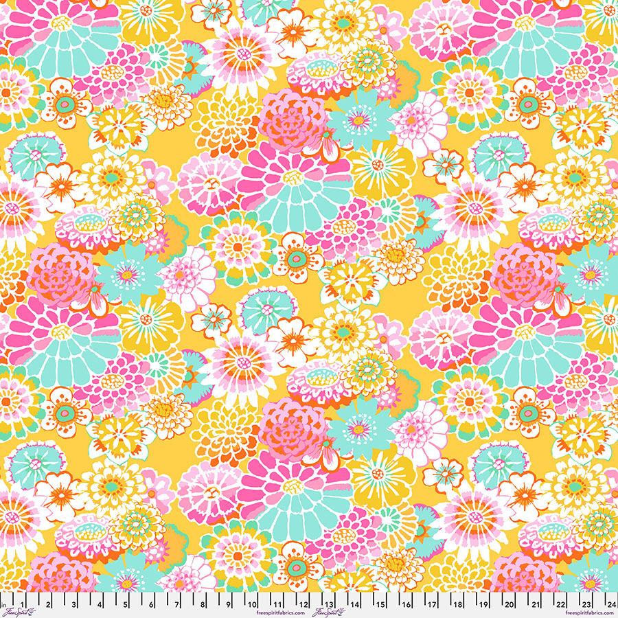 Kaffe Fassett Collective August 2023 Asian Circles - Yellow