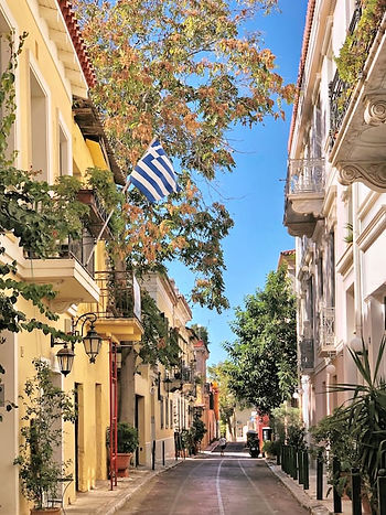 A street of Plaka in sunny day