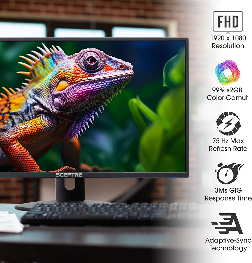 Thumbnail: 24-Inch Prime Monitor Thin 1080P LED Monitor 99% Srgb 2X HDMI VGA Build-In Speak