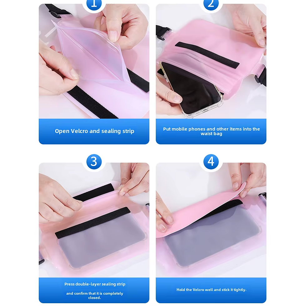 Thumbnail: IPX8 Mobilephone Waterproof Bag Phone Pouch Beach Bag Cell Phone Case Swimming