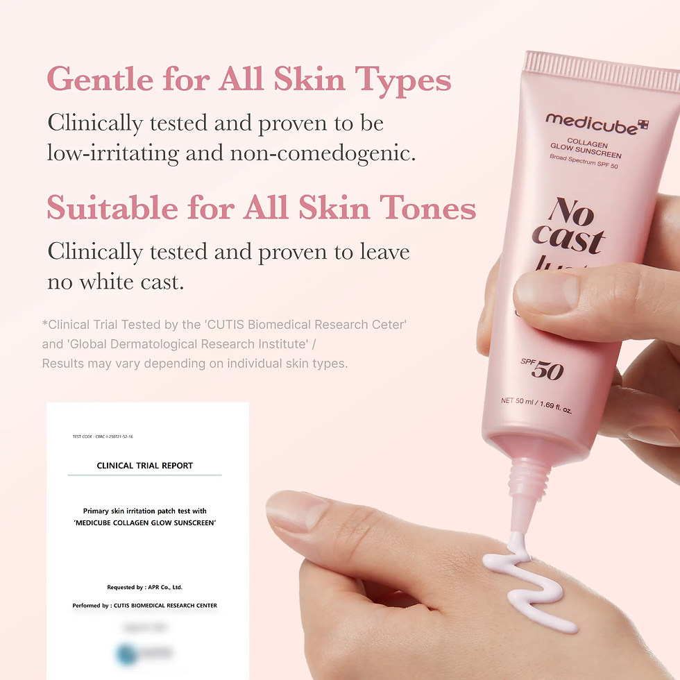 Thumbnail: [NEW] [Medicube] No Cast Just Glow Collagen Sunscreen | SPF 50 Broad Spectrum Fa