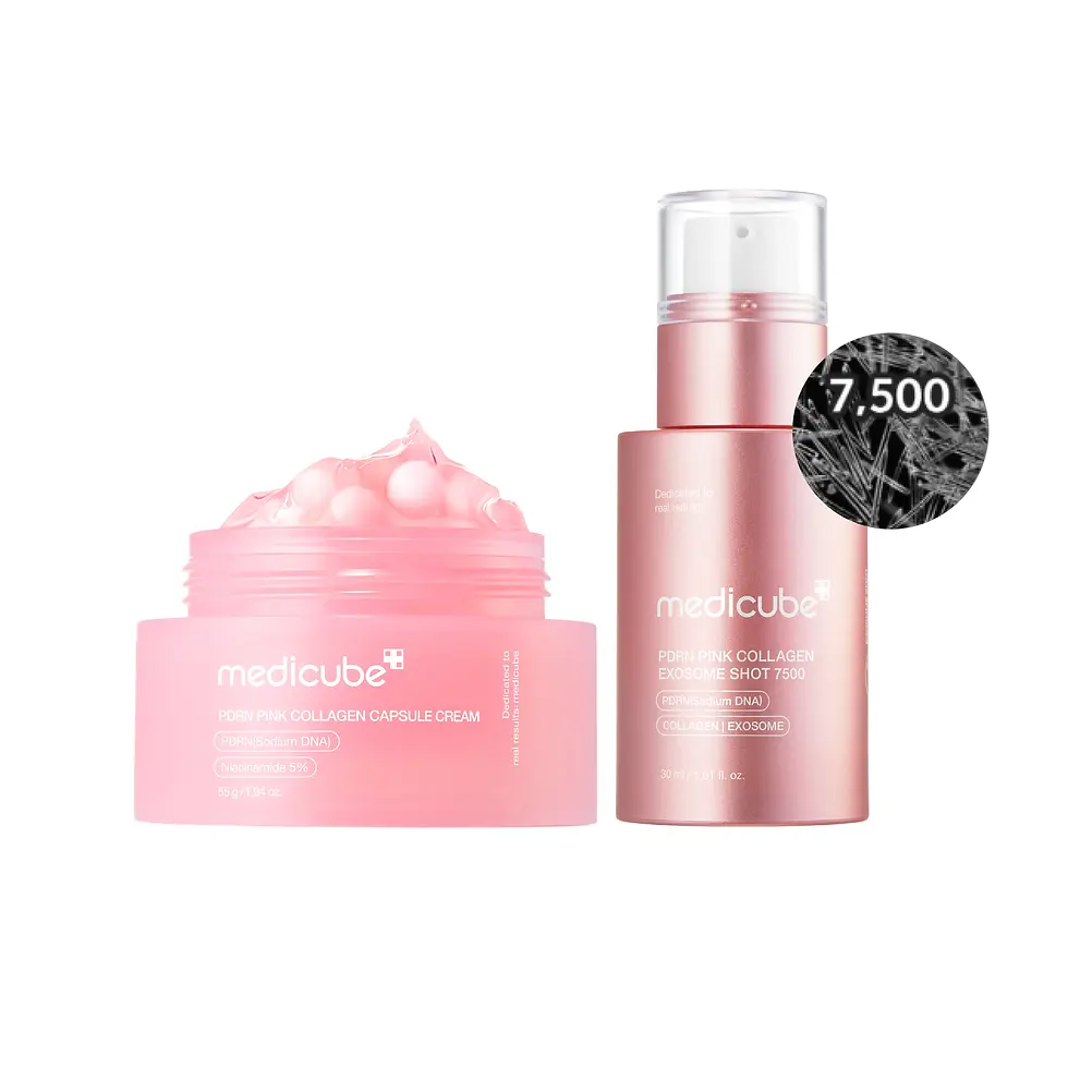 Thumbnail: [Medicube] Salmon DNA Home Aesthetic Duo ㅣ Glass Glow Salmon DNA Facial Skincare